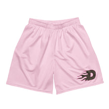Load image into Gallery viewer, Pink Flaming D Mesh Shorts