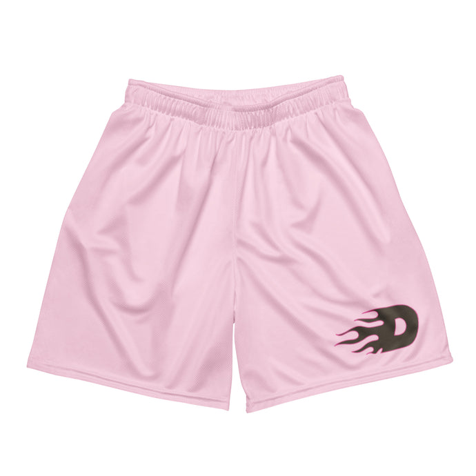 Pink Flaming D Mesh Shorts