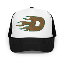 Load image into Gallery viewer, Green Flaming D Hat