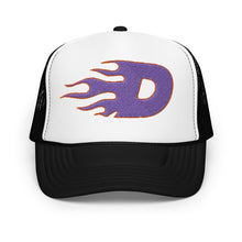 Load image into Gallery viewer, Purple Flaming D Hat