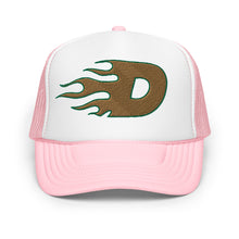 Load image into Gallery viewer, Green Flaming D Hat