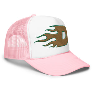 Green Flaming D Hat