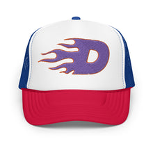 Load image into Gallery viewer, Purple Flaming D Hat