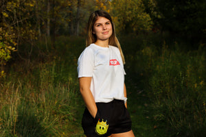 Women's black DAP crown shorts